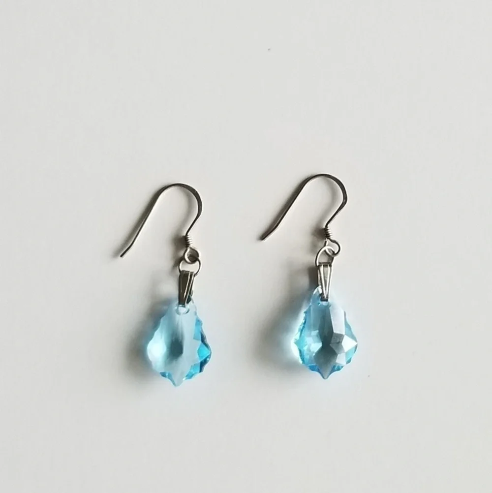New Baby Blue Crystal Earrings